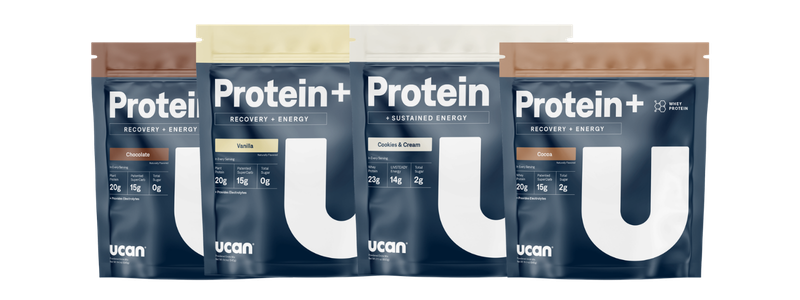 UCAN Protein + Energy Powder — whey protein isolate with LIVSTEADY, no sugar, for endurance athletes