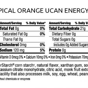 UCAN Tropical Orange Energy Powder Tub