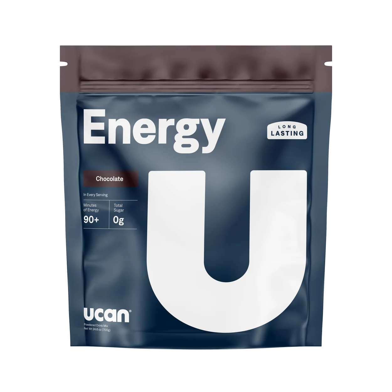 UCAN Energy Powder chocolate, sugar free slow-release drink mix powered by LIVSTEADY